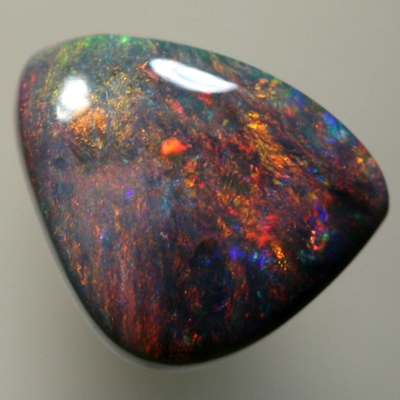 SOLID BLACK OPAL Red fire moves over blues SEE VIDEO
